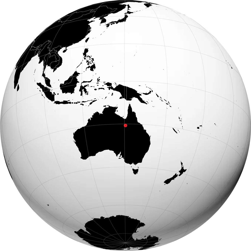 Cloncurry trên quả địa cầu