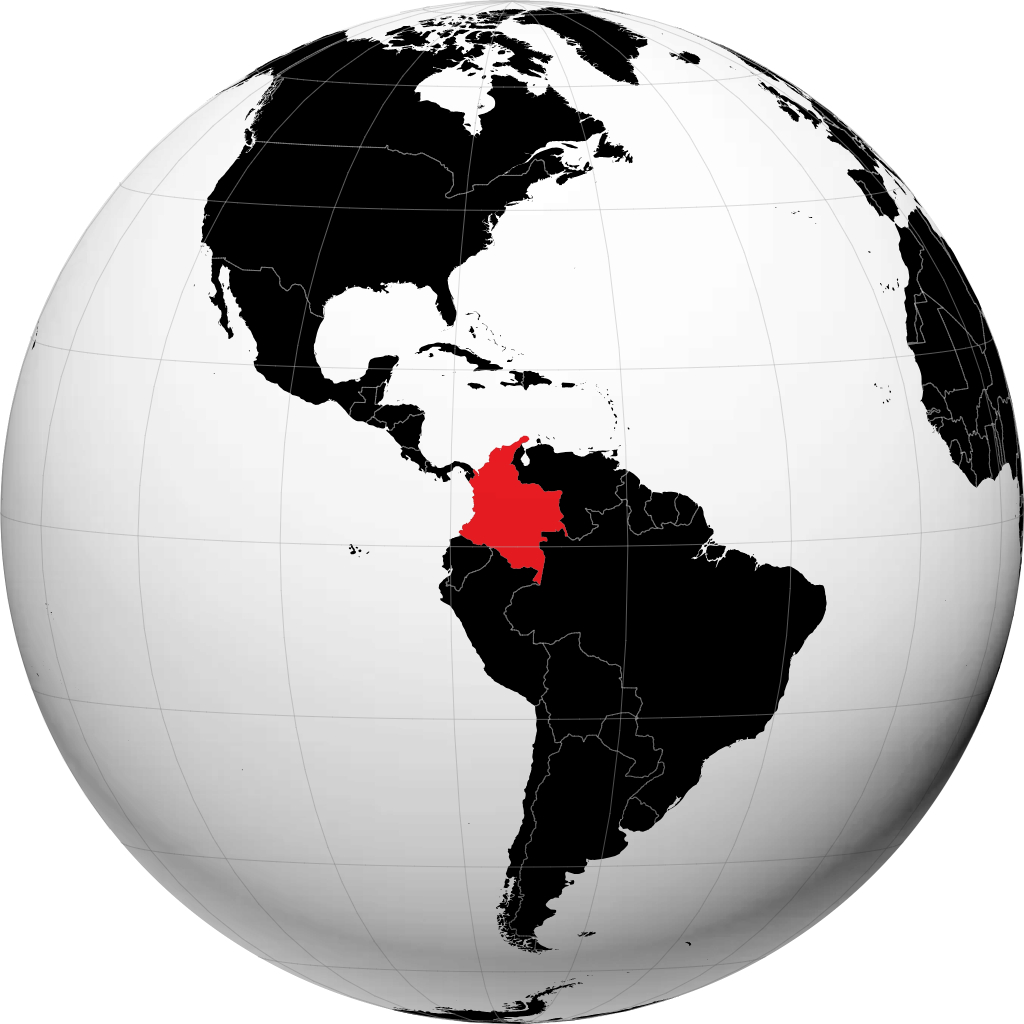 Colombia trên quả địa cầu
