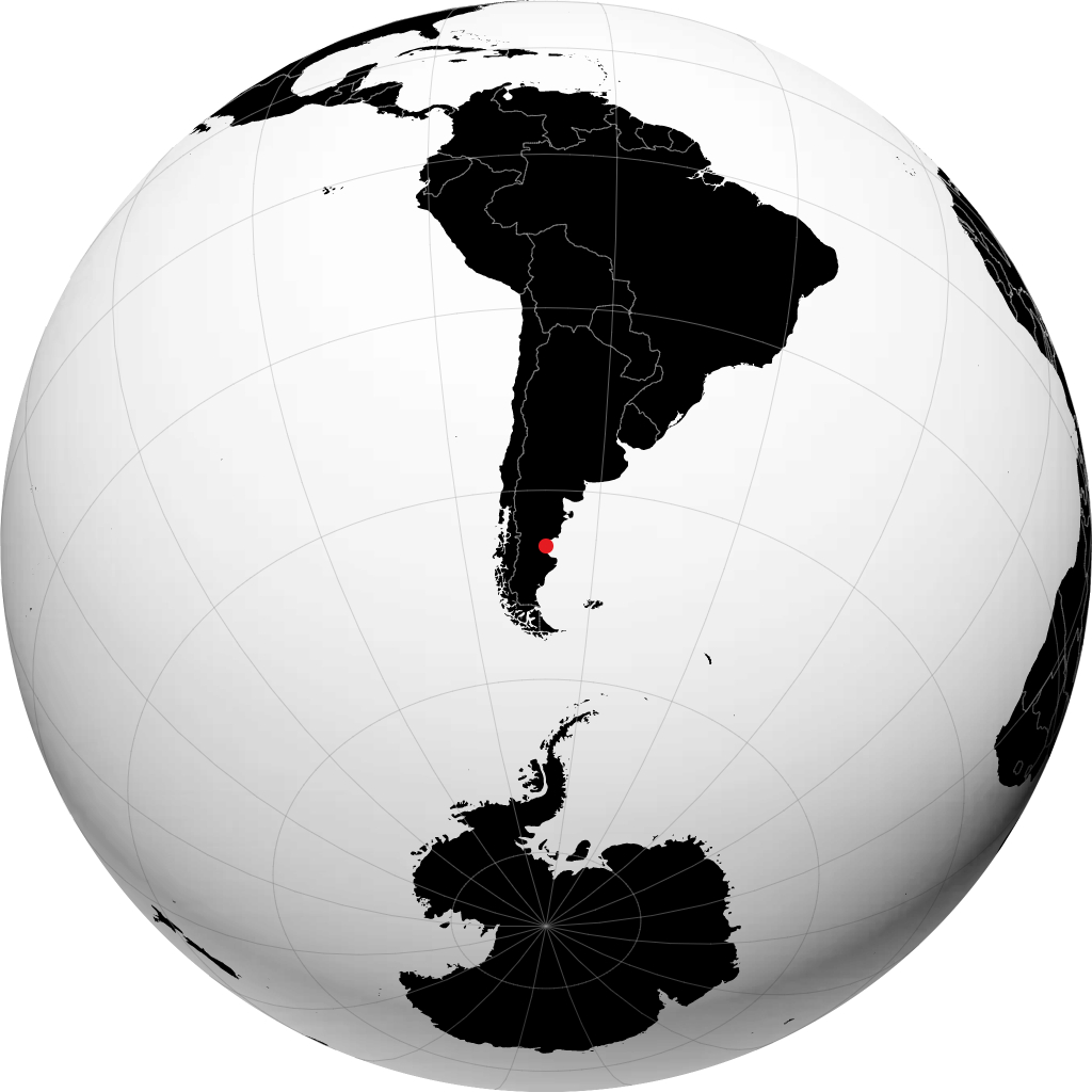 Comodoro Rivadavia trên quả địa cầu
