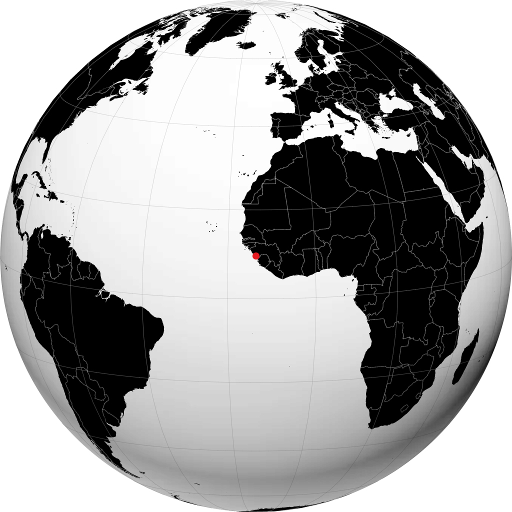Conakry trên quả địa cầu