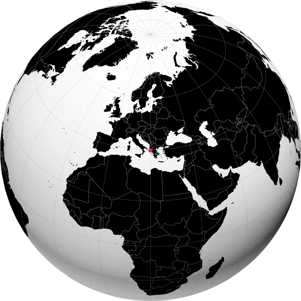 Corfu trên quả địa cầu