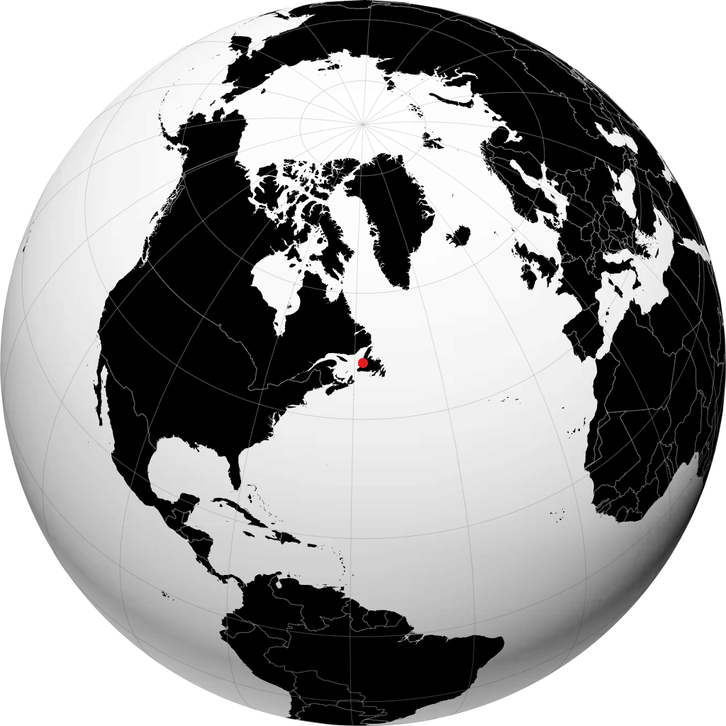 Corner Brook trên quả địa cầu