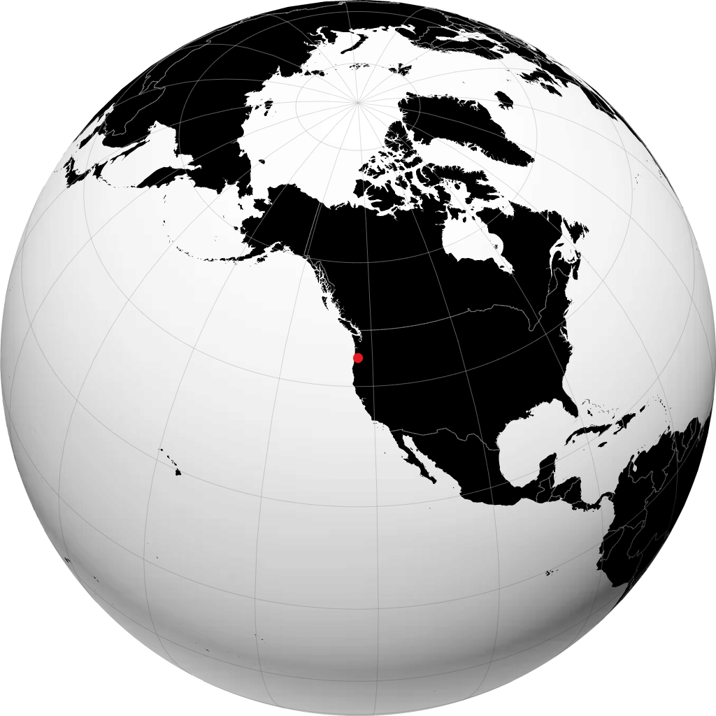 Corvallis trên quả địa cầu