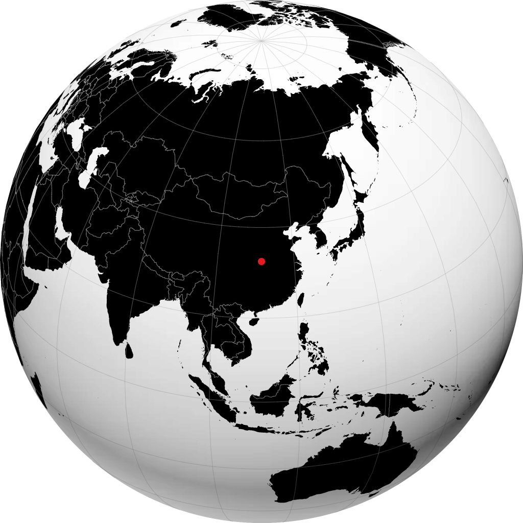 Danjiangkou trên quả địa cầu