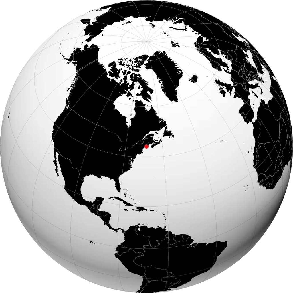 Deer Isle trên quả địa cầu