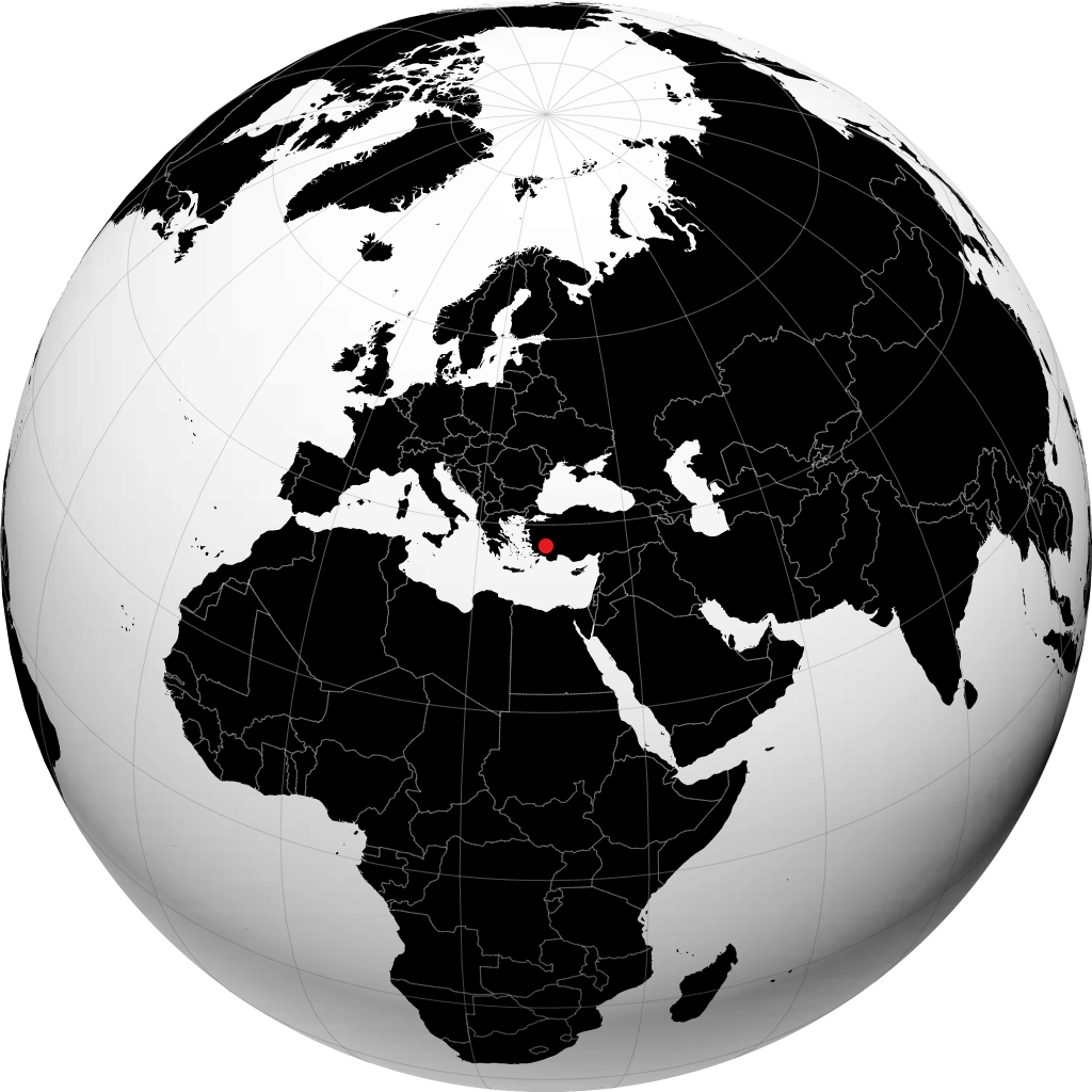 Denizli trên quả địa cầu