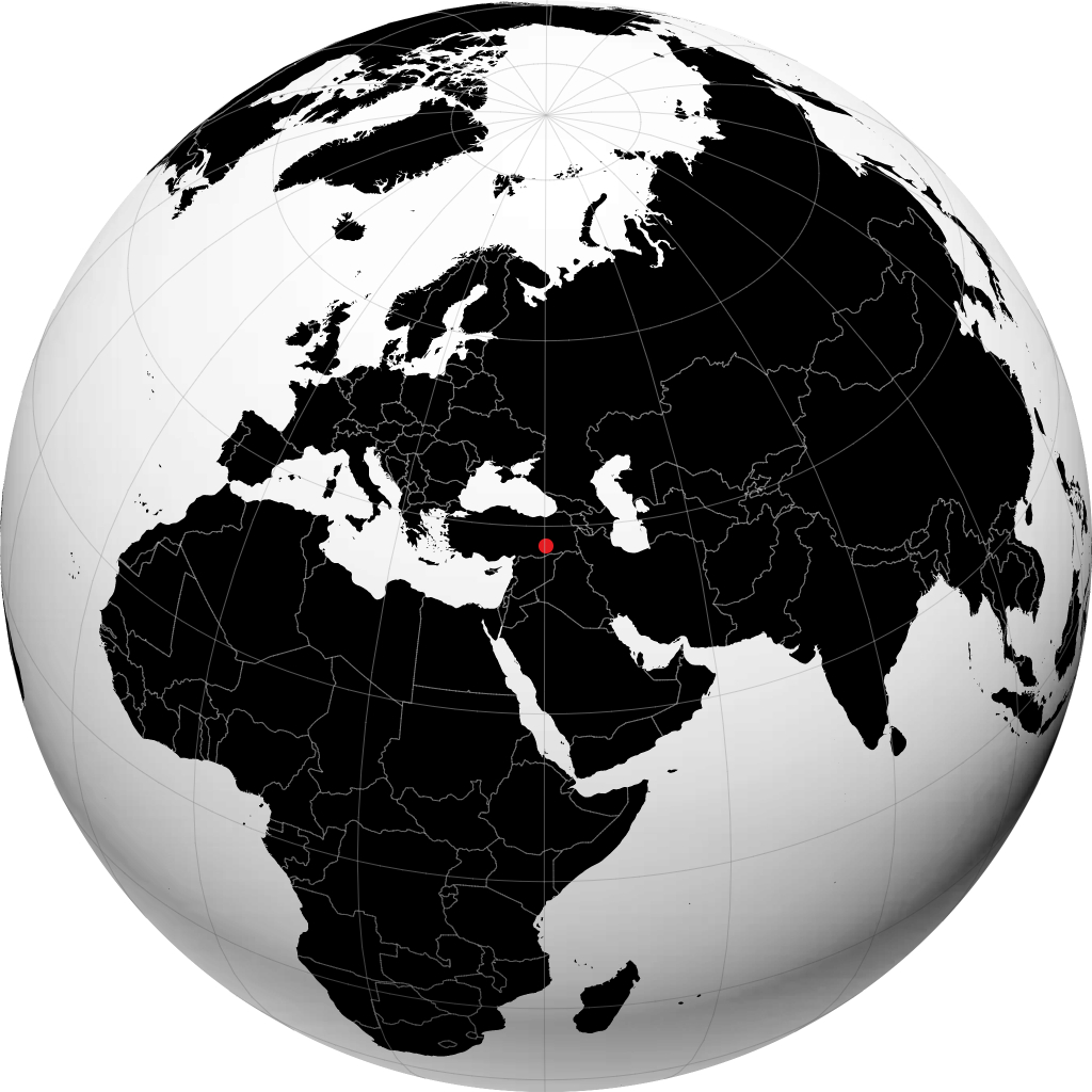 Diyarbakır trên quả địa cầu