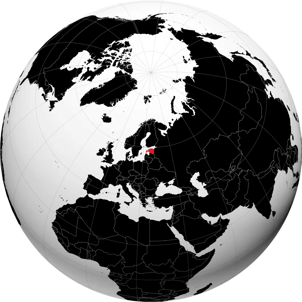 Estonia trên quả địa cầu