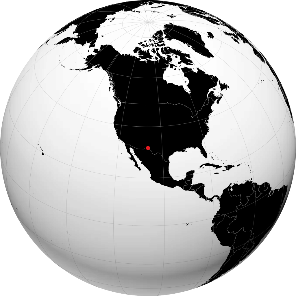 El Paso trên quả địa cầu