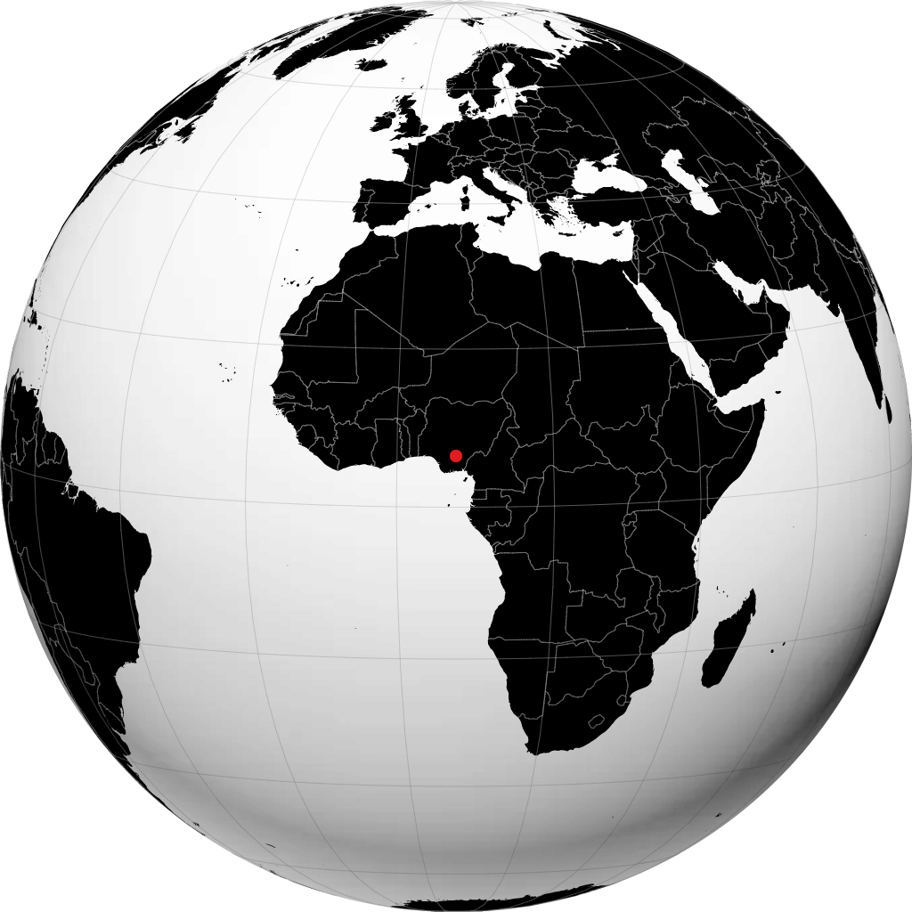 Enugu trên quả địa cầu
