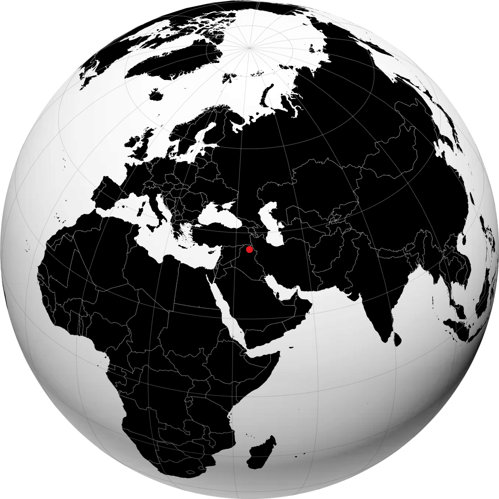 Erbil trên quả địa cầu