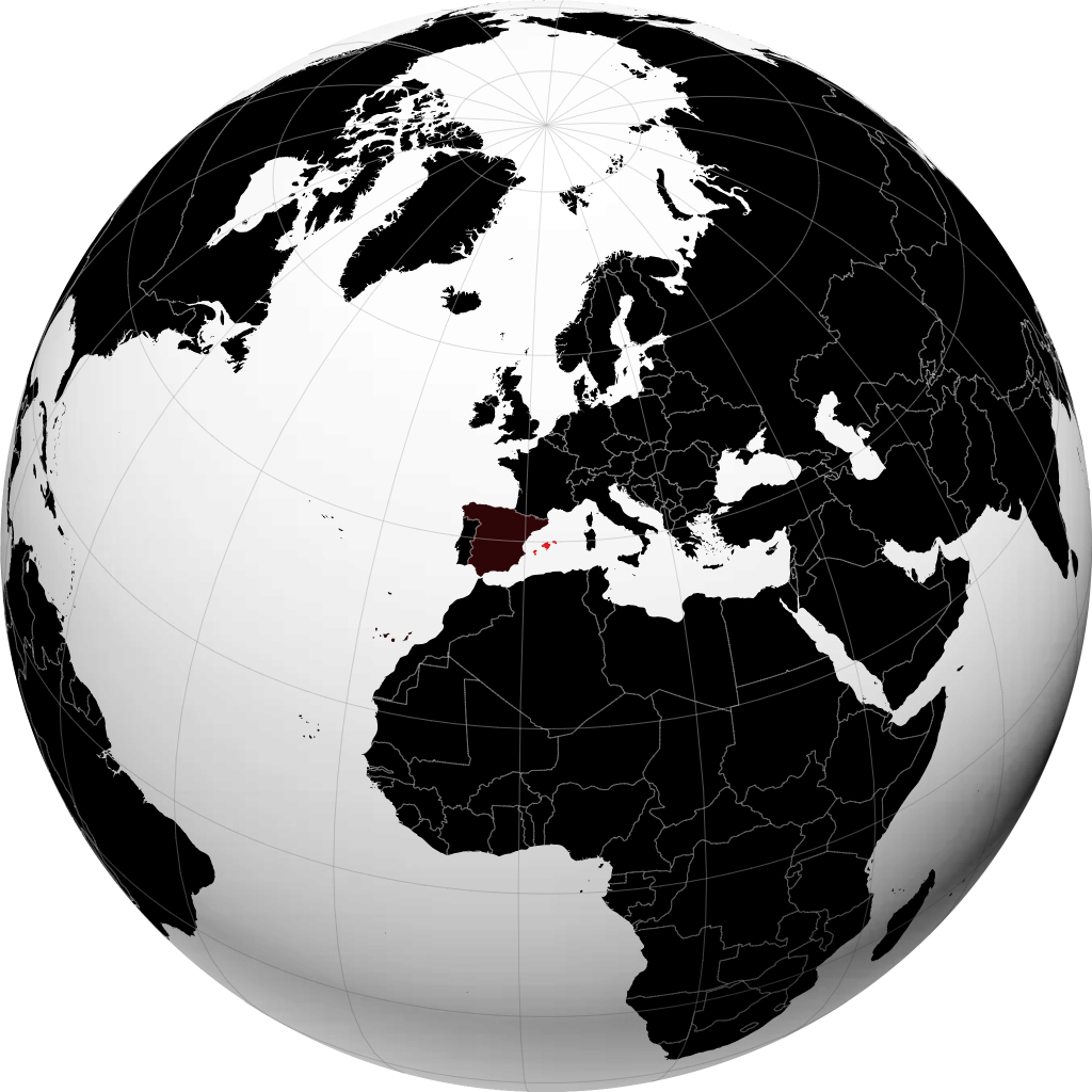Quần đảo Balearic trên quả địa cầu