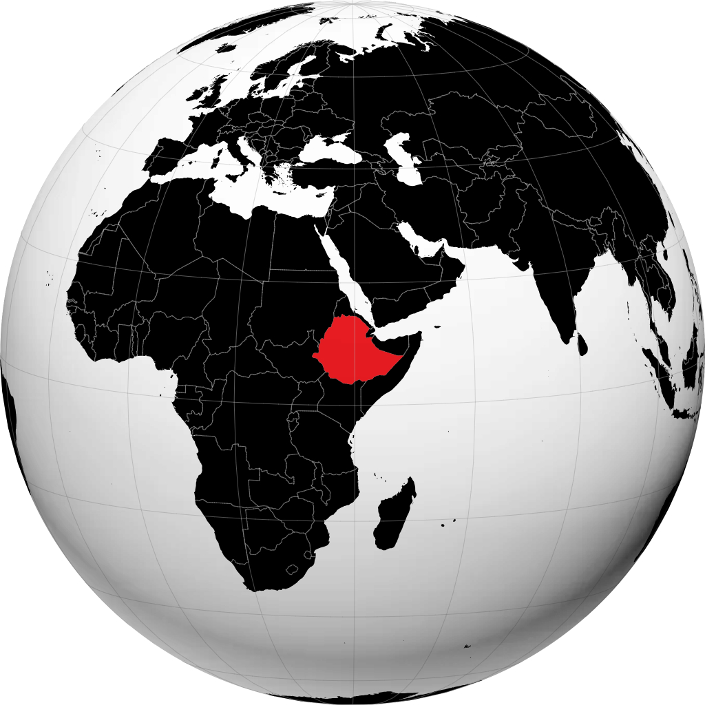 Ethiopia trên quả địa cầu