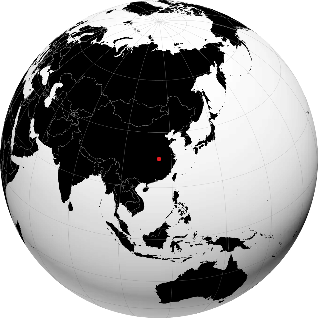 Ezhou trên quả địa cầu