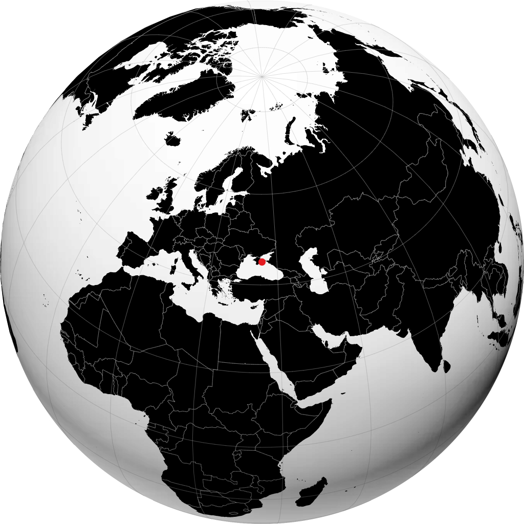 Feodosiya trên quả địa cầu