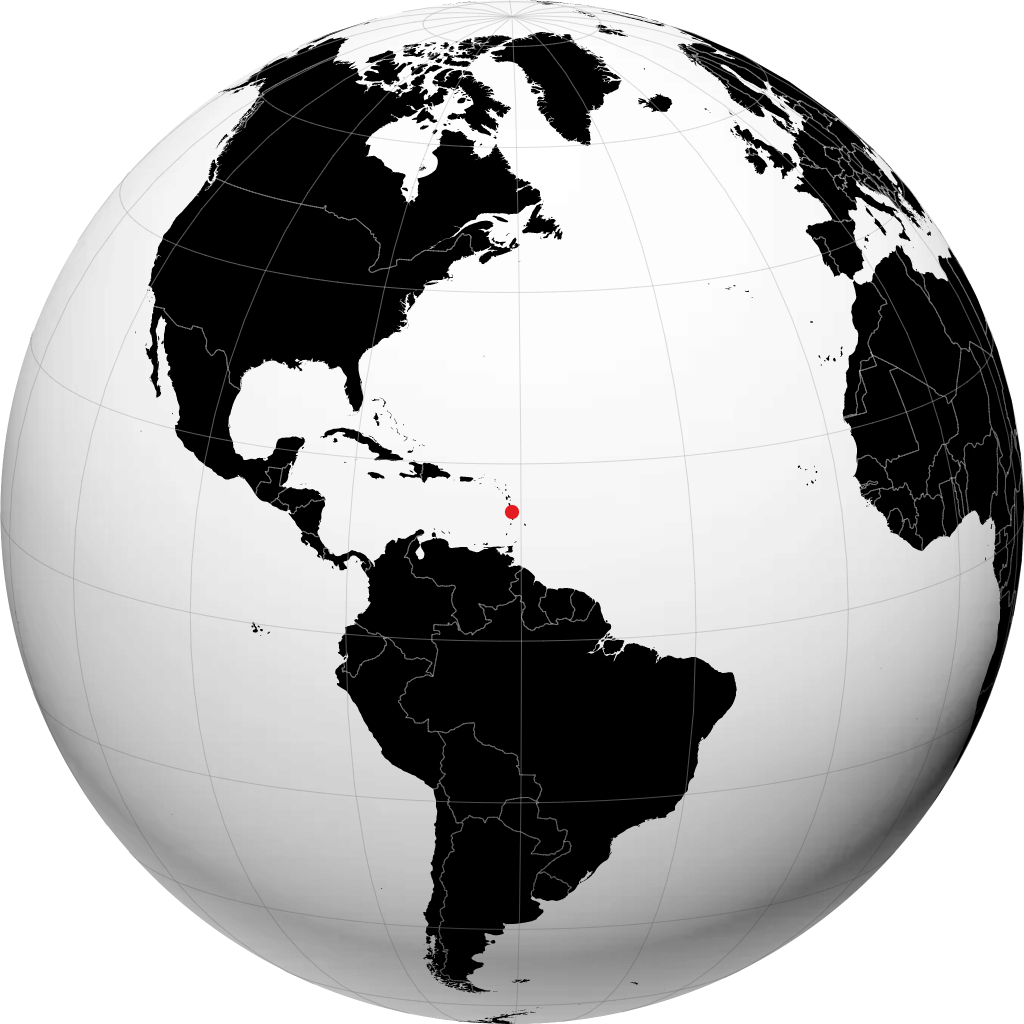 Fort-de-France trên quả địa cầu