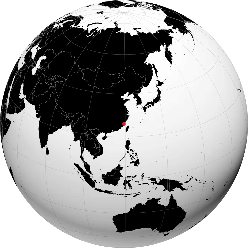 Fuzhou trên quả địa cầu