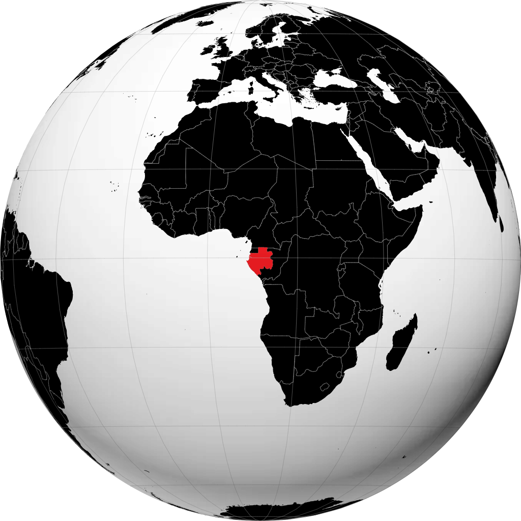 Gabon trên quả địa cầu