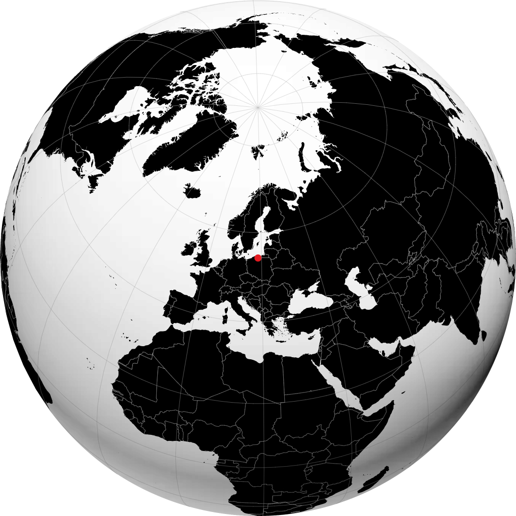 Gdańsk trên quả địa cầu
