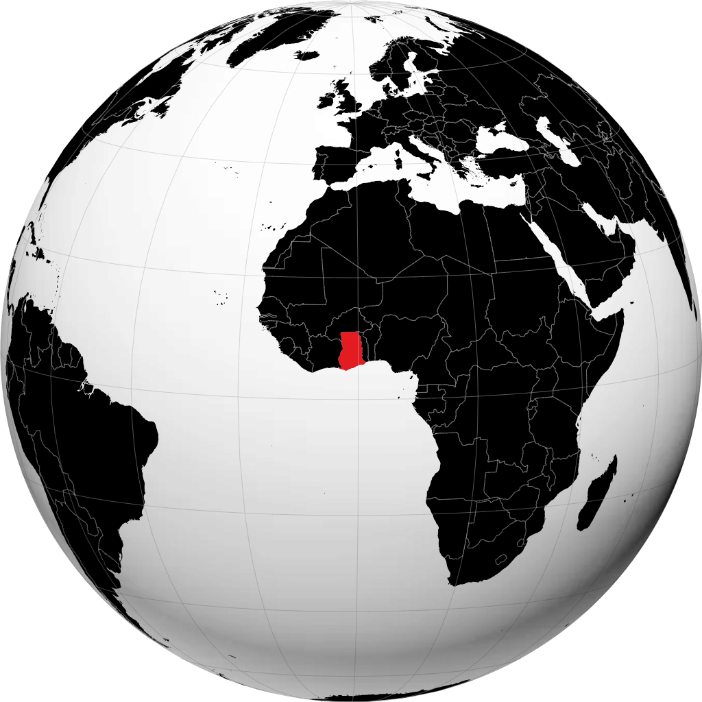 Ghana trên quả địa cầu