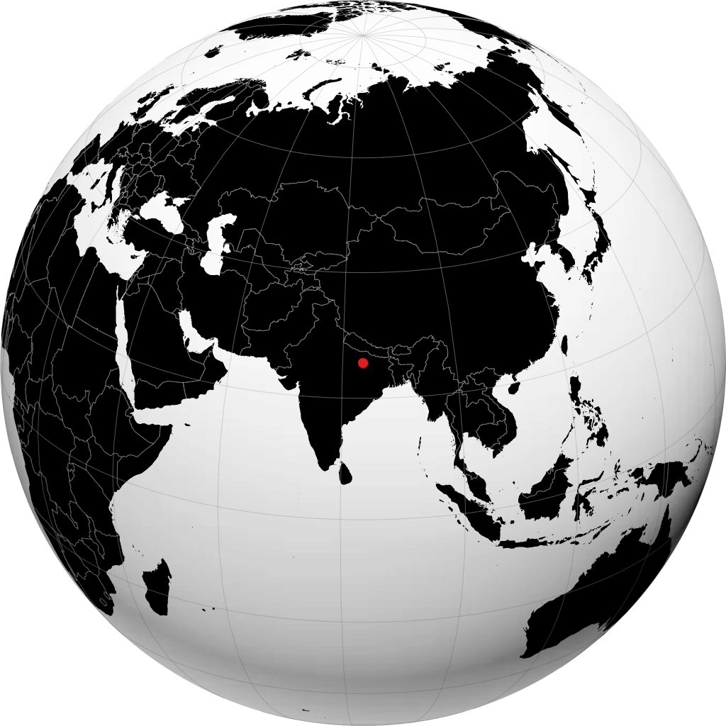 Ghazipur trên quả địa cầu
