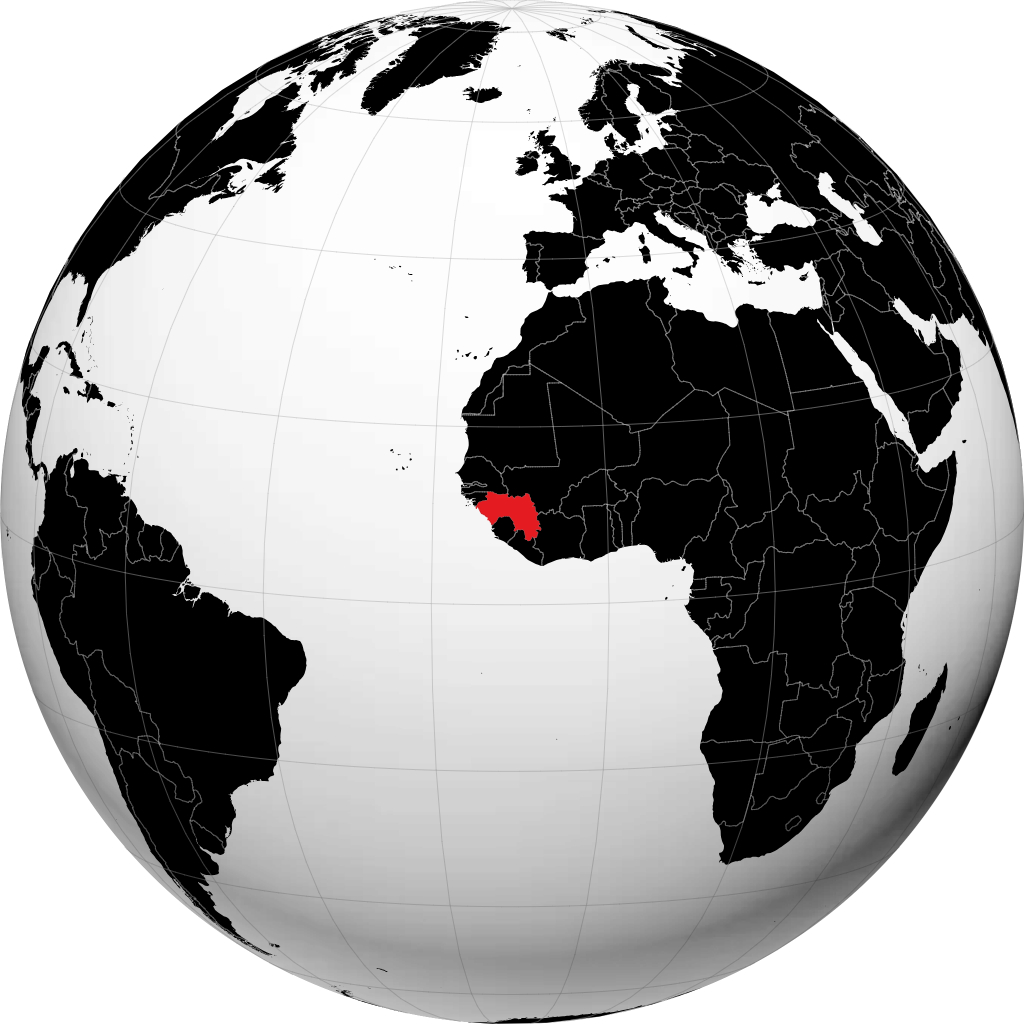 Guinea trên quả địa cầu