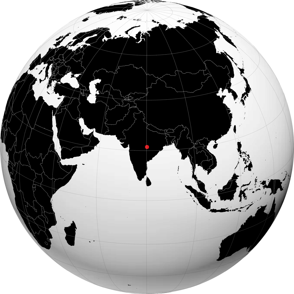 Gondia trên quả địa cầu