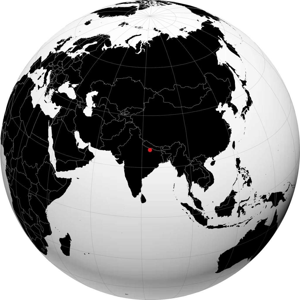 Gorakhpur trên quả địa cầu