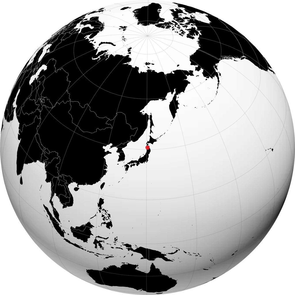 Goshogawara trên quả địa cầu