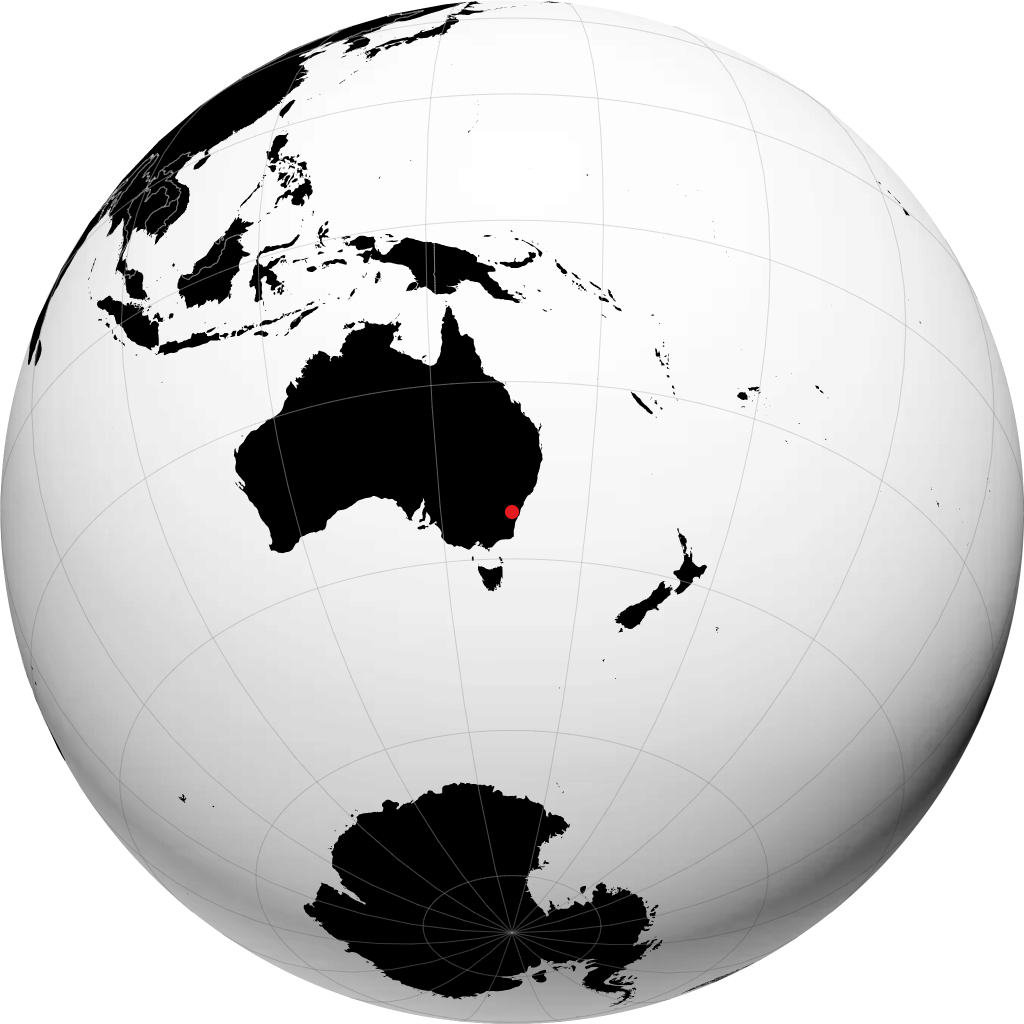 Goulburn trên quả địa cầu