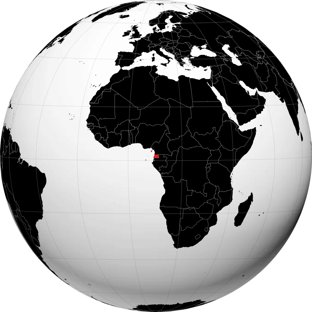 Guinea Xích đạo trên quả địa cầu