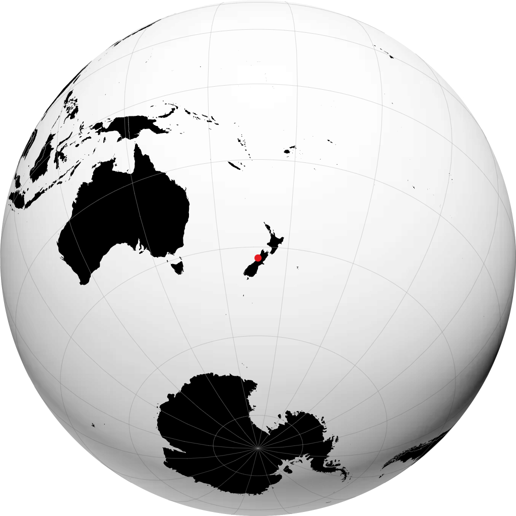 Greymouth trên quả địa cầu