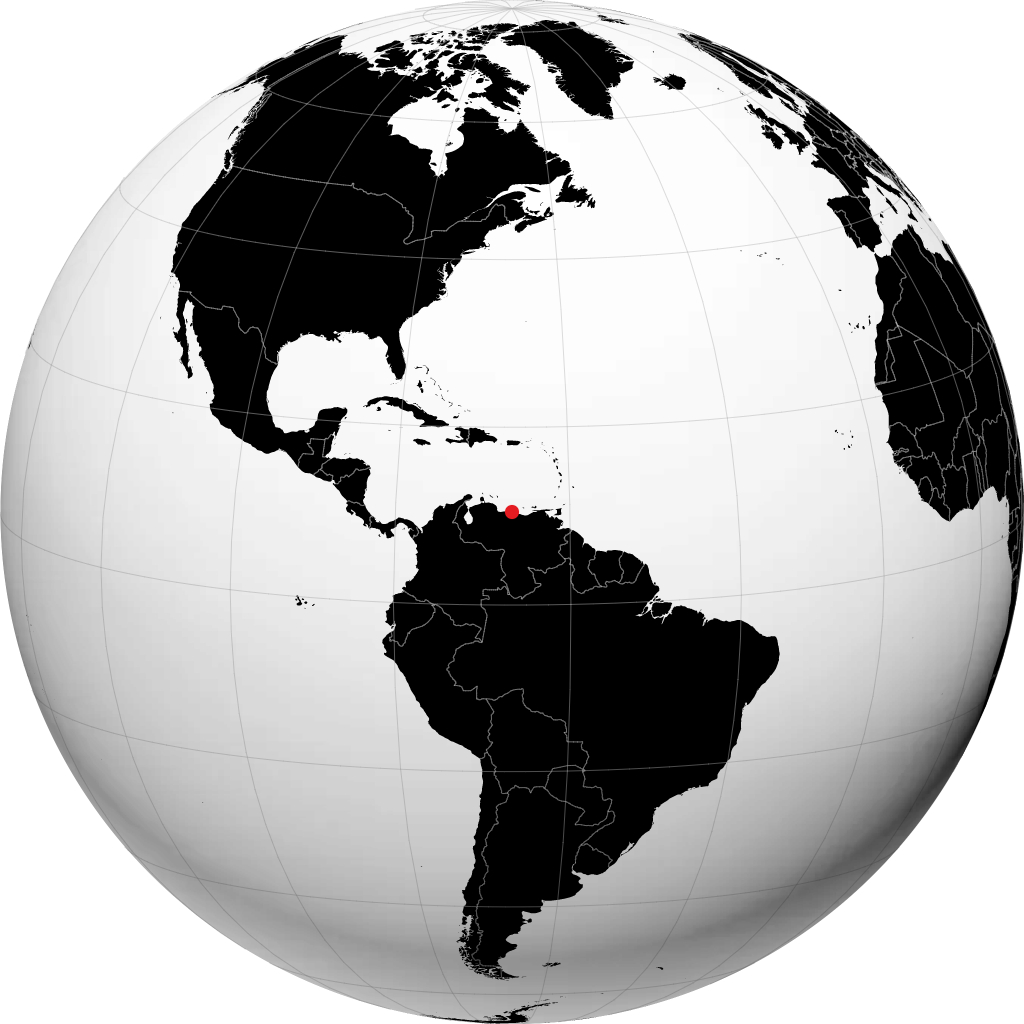 Guarenas trên quả địa cầu