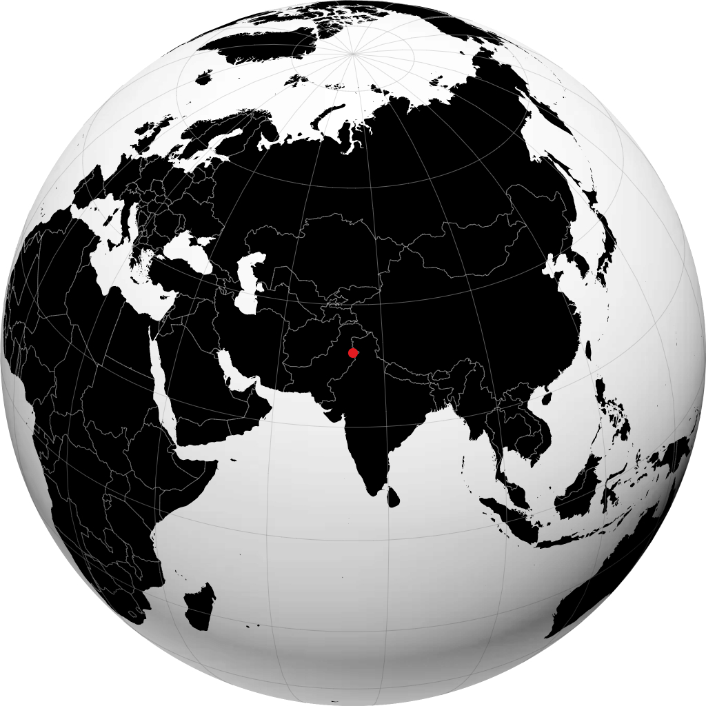 Gujranwala trên quả địa cầu