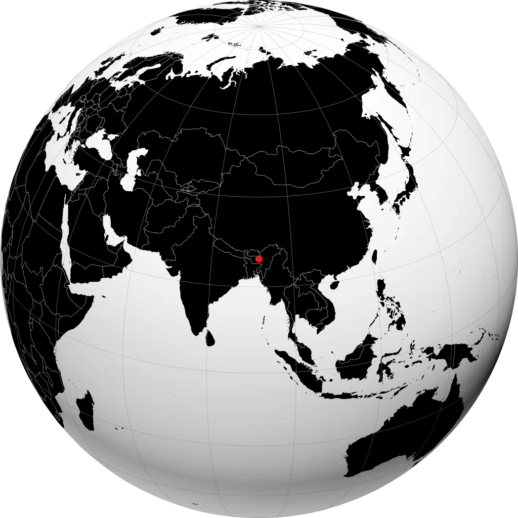 Guwahati trên quả địa cầu