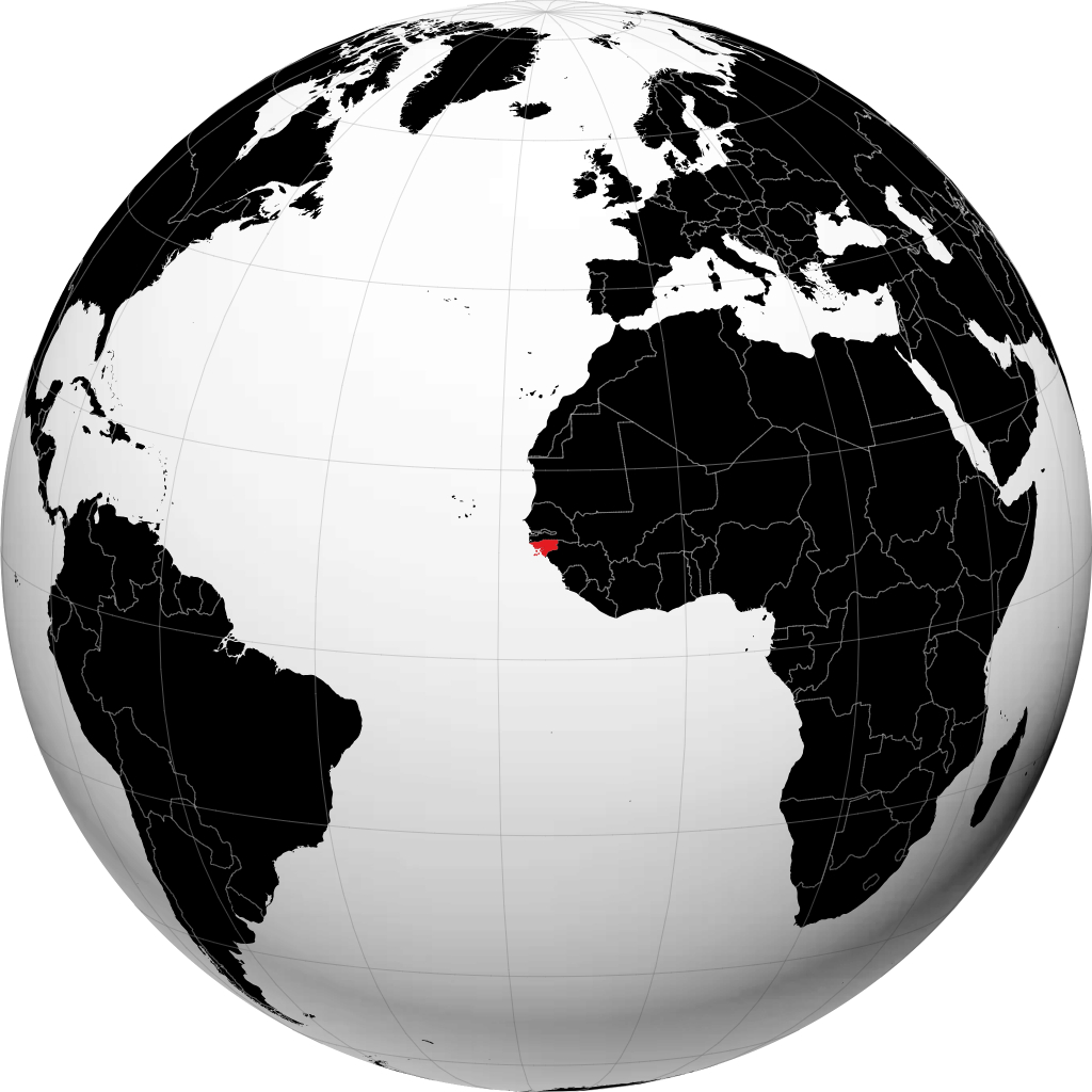 Guinea-Bissau trên quả địa cầu