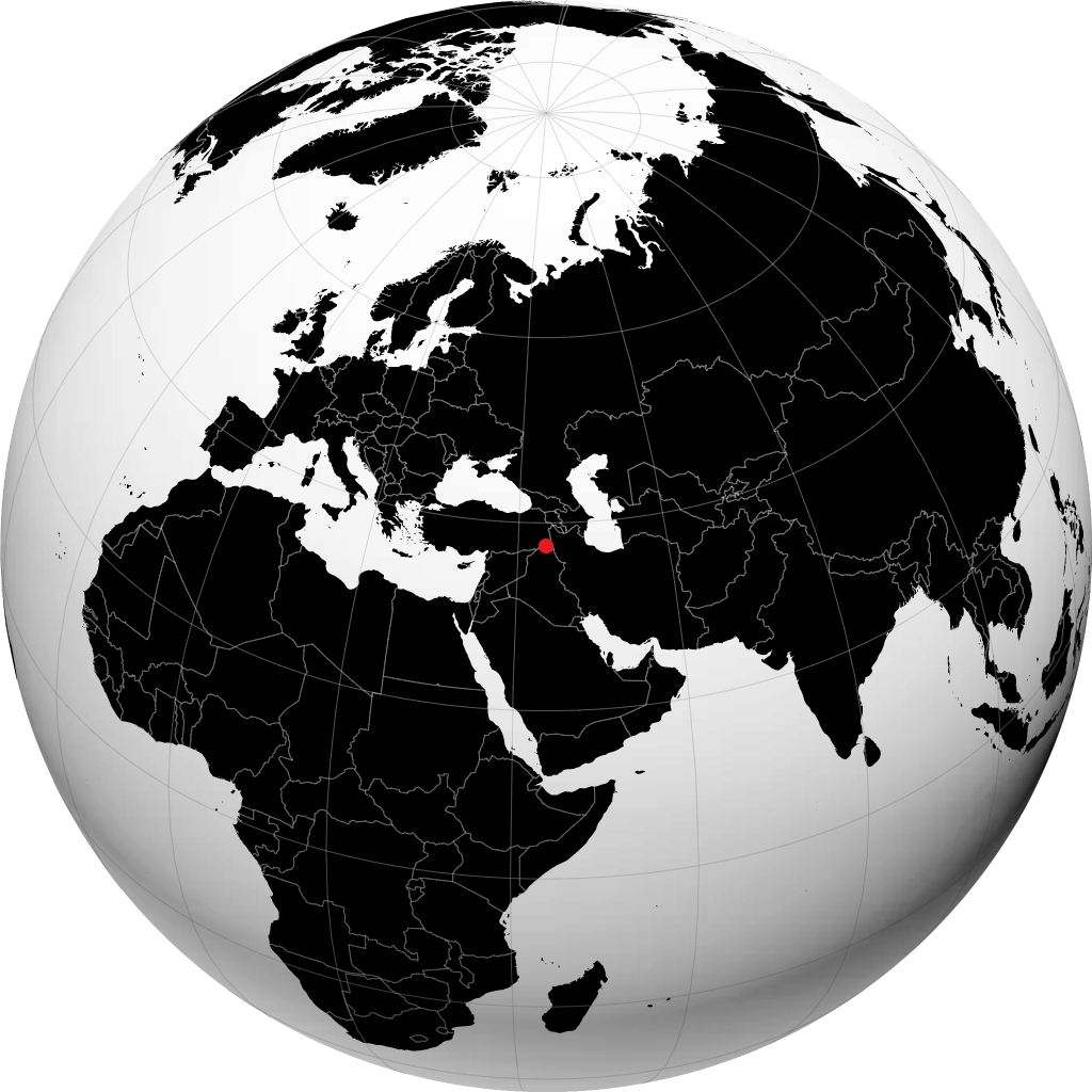 Hakkari trên quả địa cầu