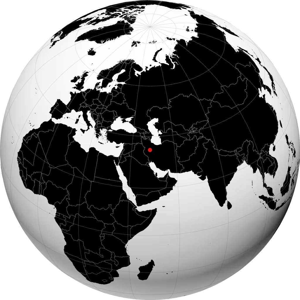 Hamadan trên quả địa cầu