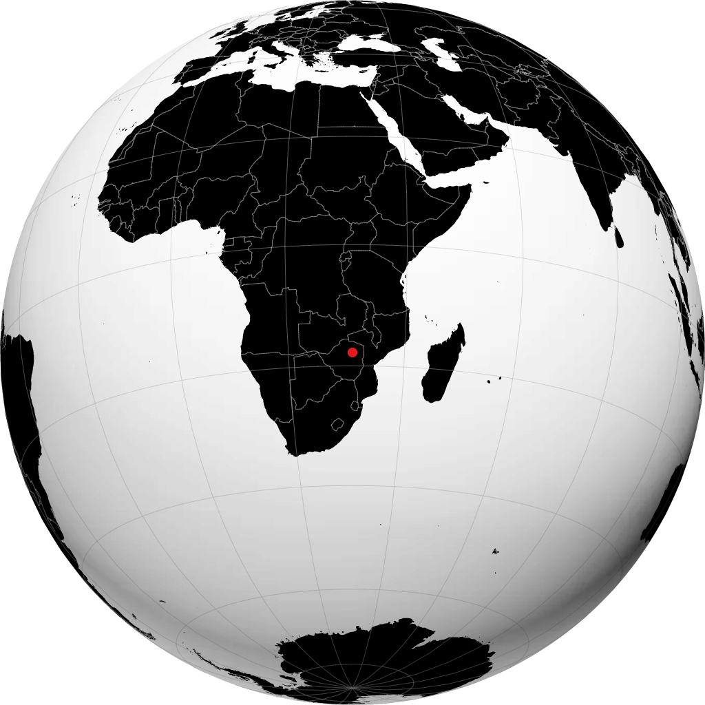 Harare trên quả địa cầu