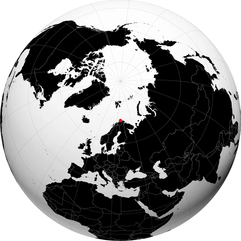 Havøysund trên quả địa cầu