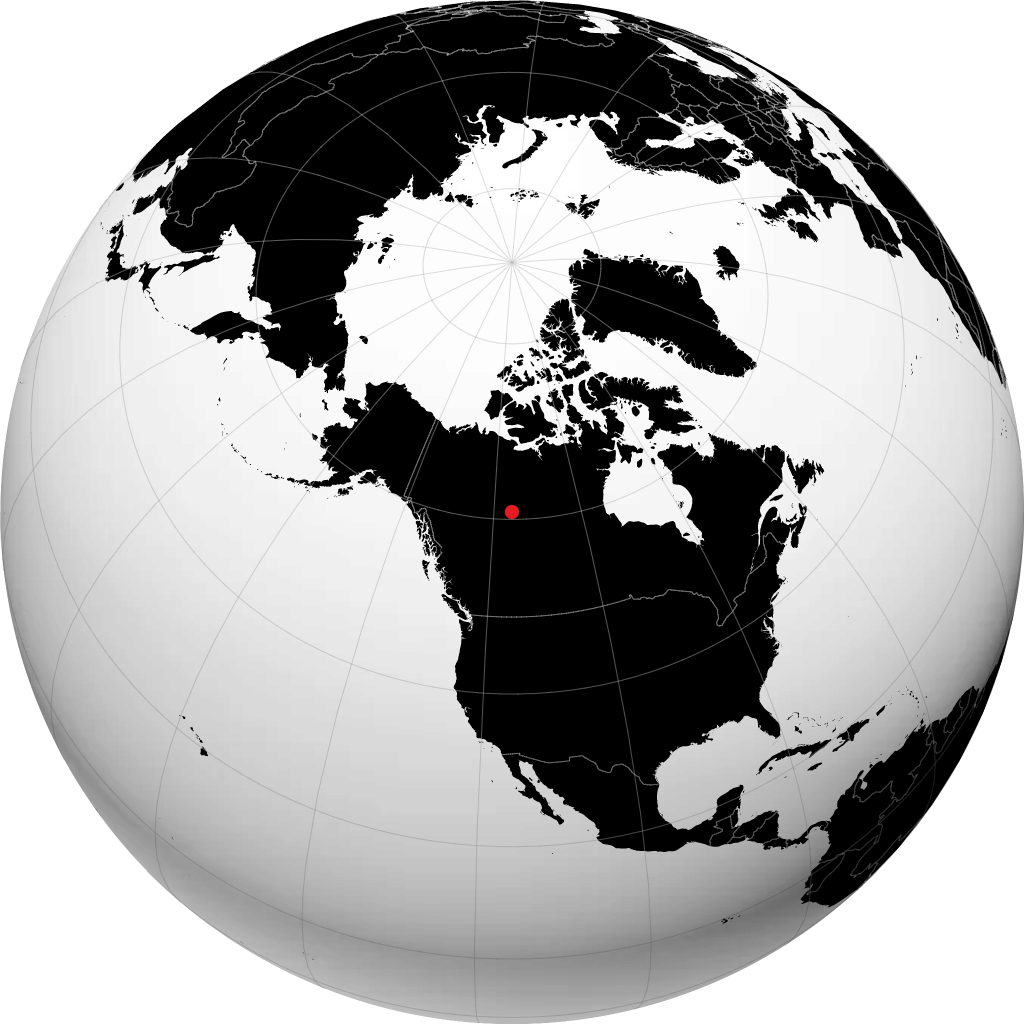 Hay River trên quả địa cầu