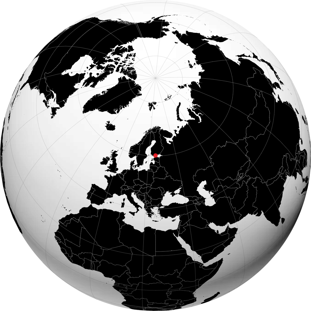 Helsinki trên quả địa cầu