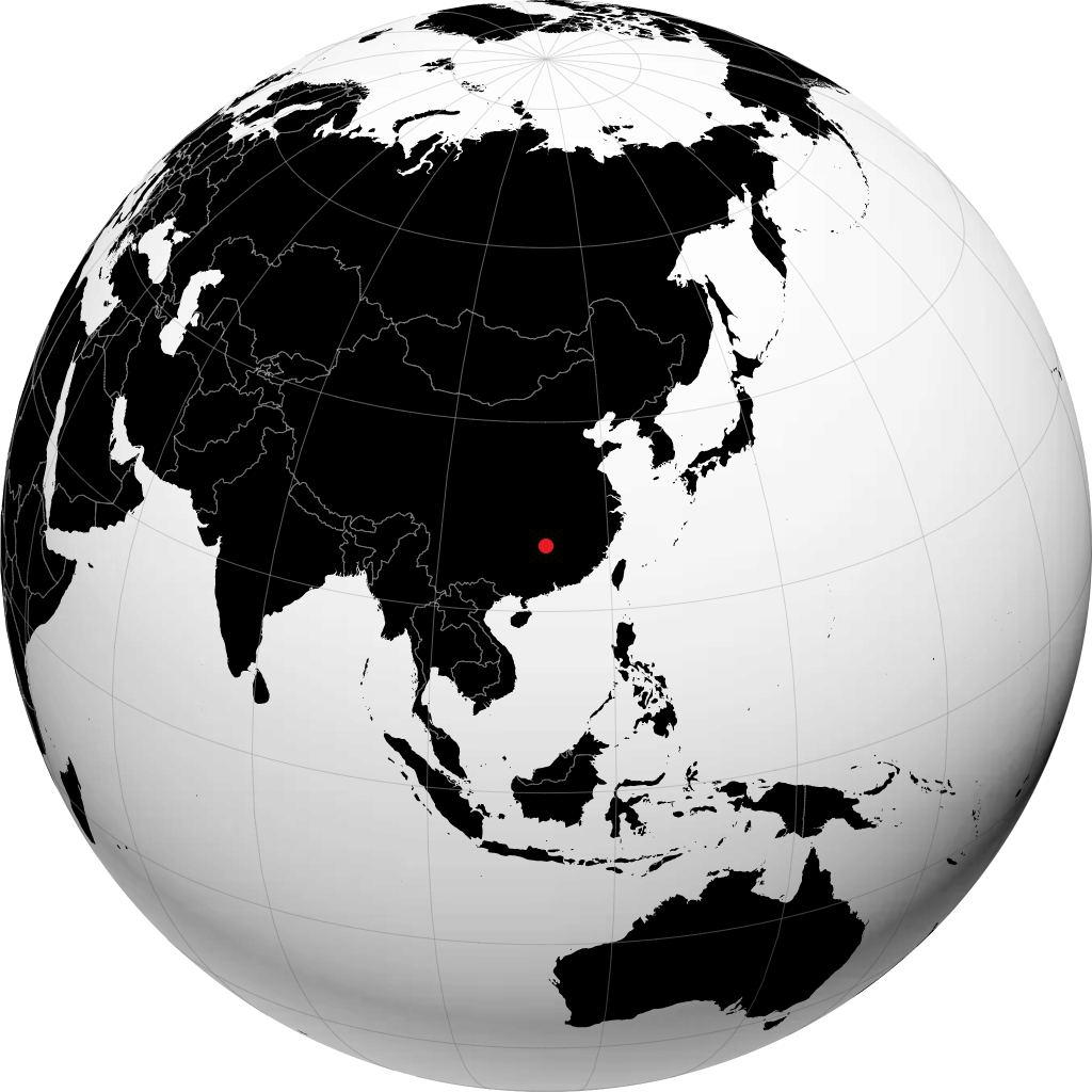 Hengyang trên quả địa cầu