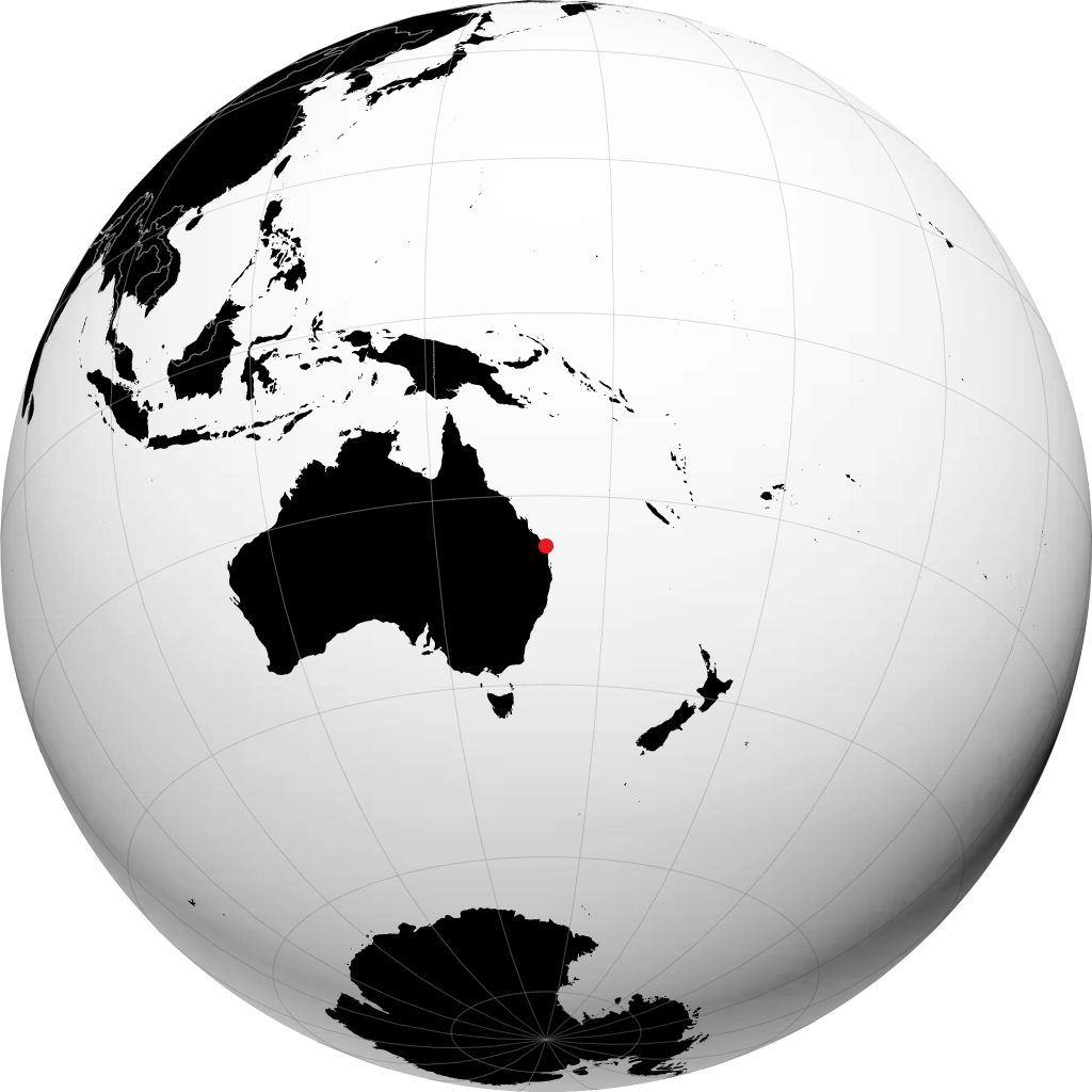 Hervey Bay trên quả địa cầu