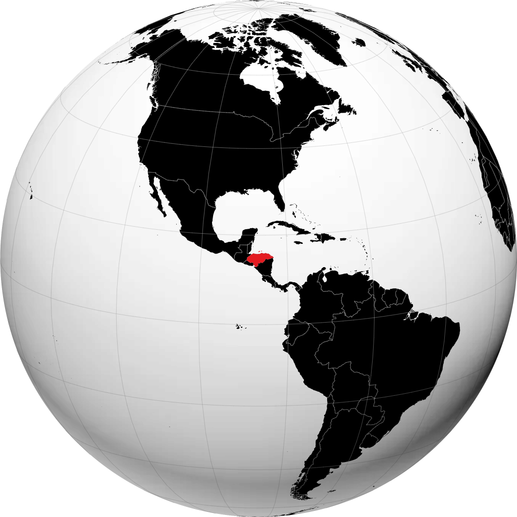 Honduras trên quả địa cầu
