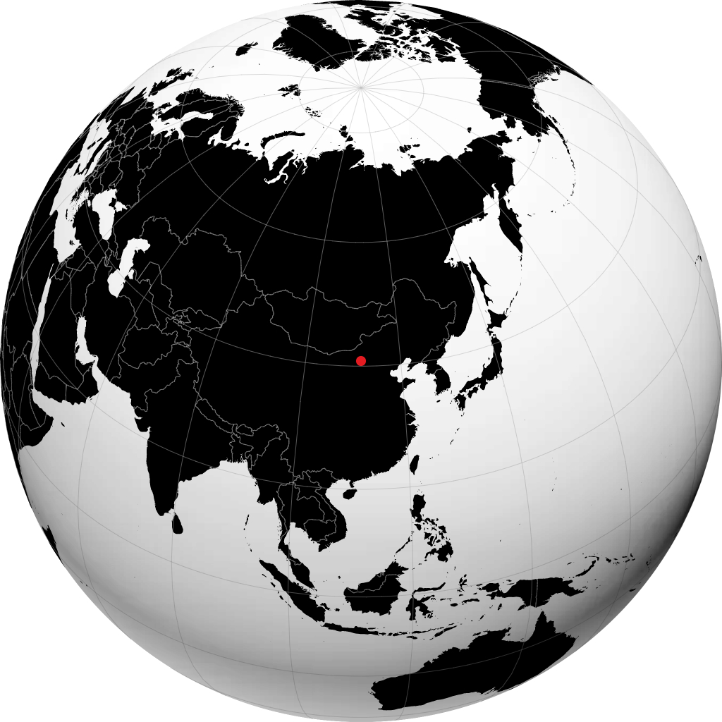 Hohhot trên quả địa cầu