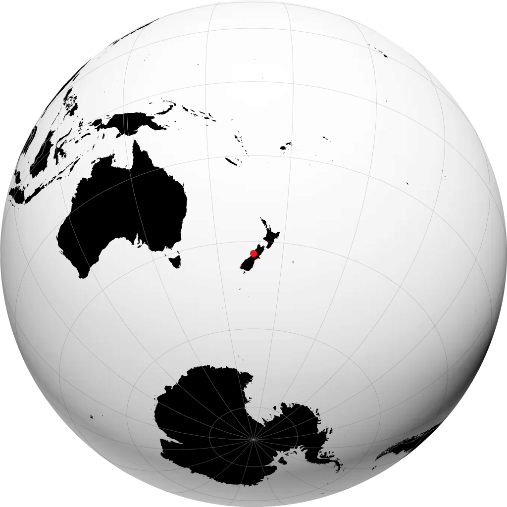 Hokitika trên quả địa cầu