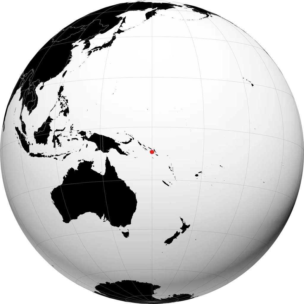 Honiara trên quả địa cầu