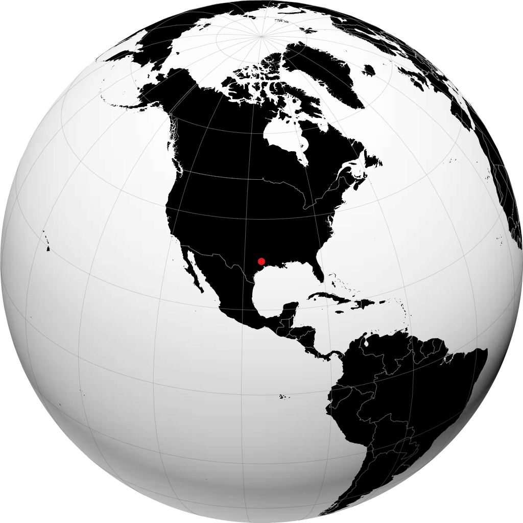 Huntsville trên quả địa cầu