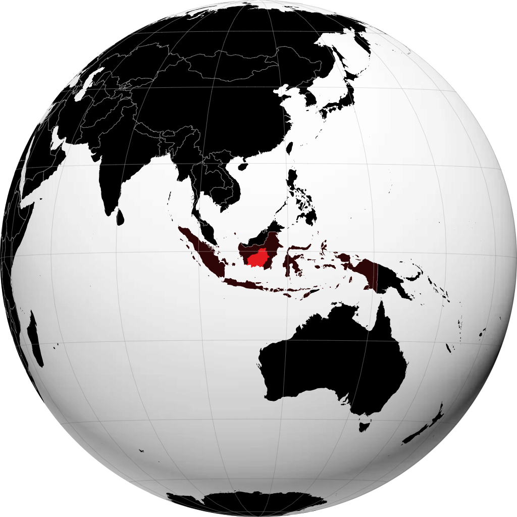 Tỉnh Trung Kalimantan trên quả địa cầu